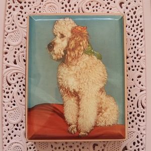 Vintage Poodle Thorne's Toffee Hinged Tin Box